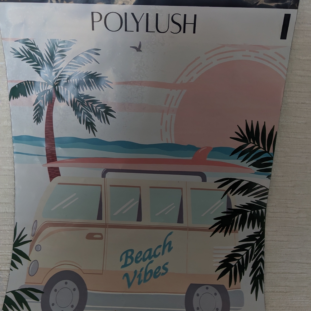 Beach Vibes Polymailers 20 Pk Very Thick Material 10" By 13" - Picture 4 of 6